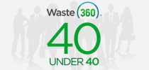 Waste360 40 under 40 logo